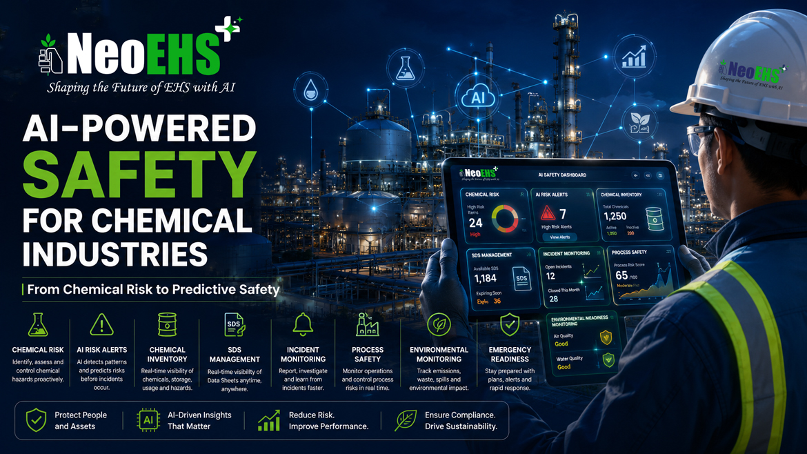 AI-powered safety software for chemical industries with chemical risk, incident and process safety intelligence