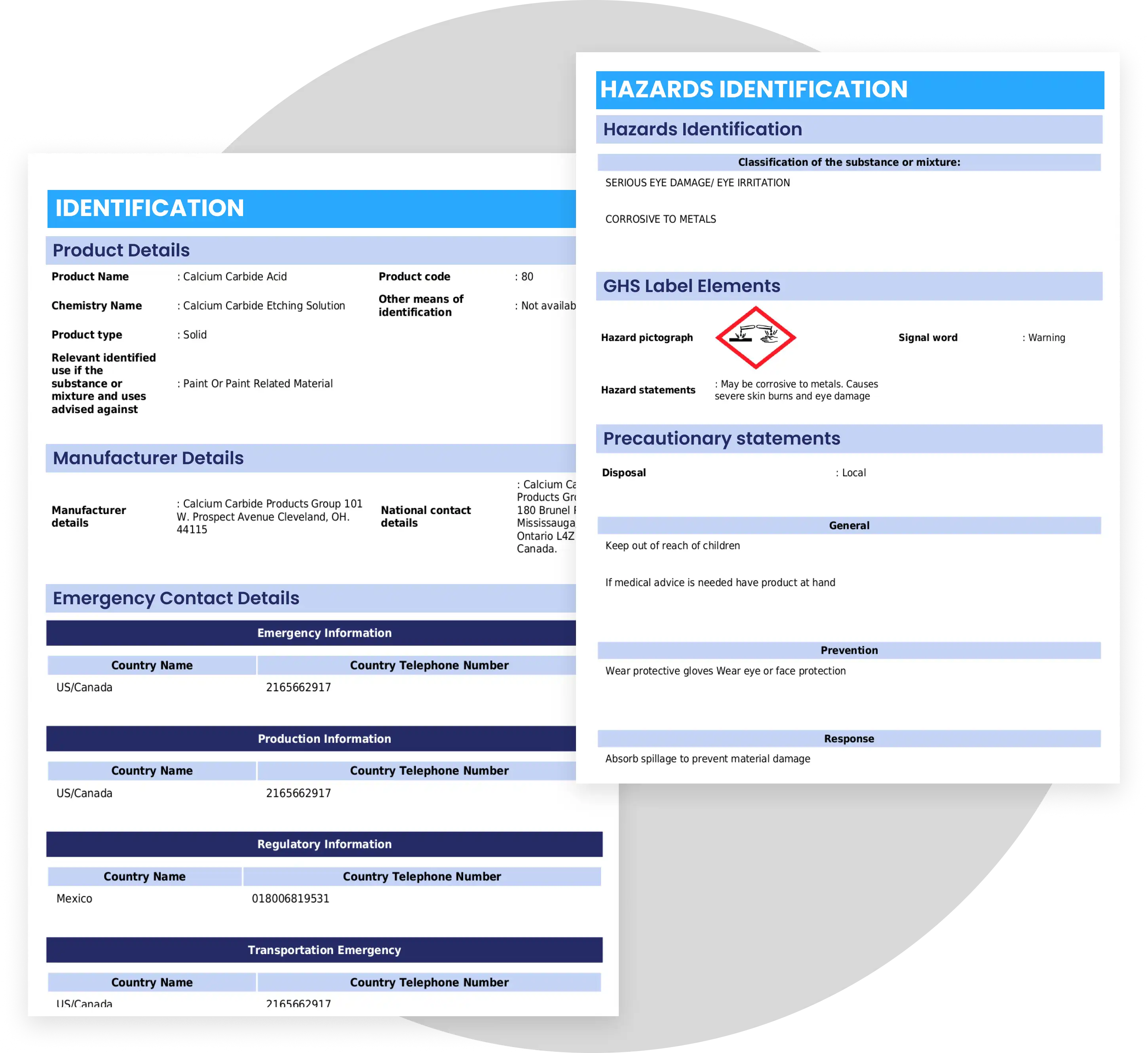 Safety Data Sheet (SDS) Management