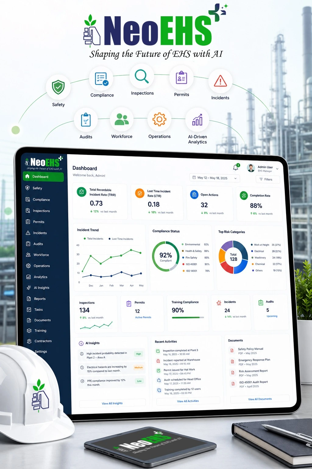 AI Powered EHS Insights Dashboard
