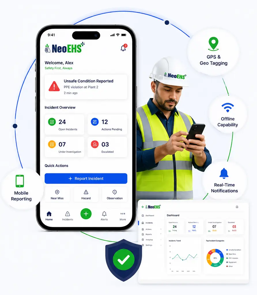 NeoEHS Mobile Incident Reporting and AI-Powered Safety Management Software
